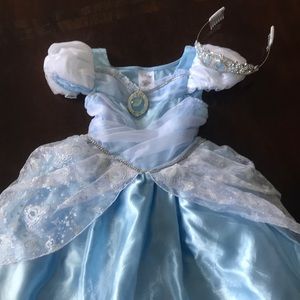 Disney store Cinderella costume and matching tiara